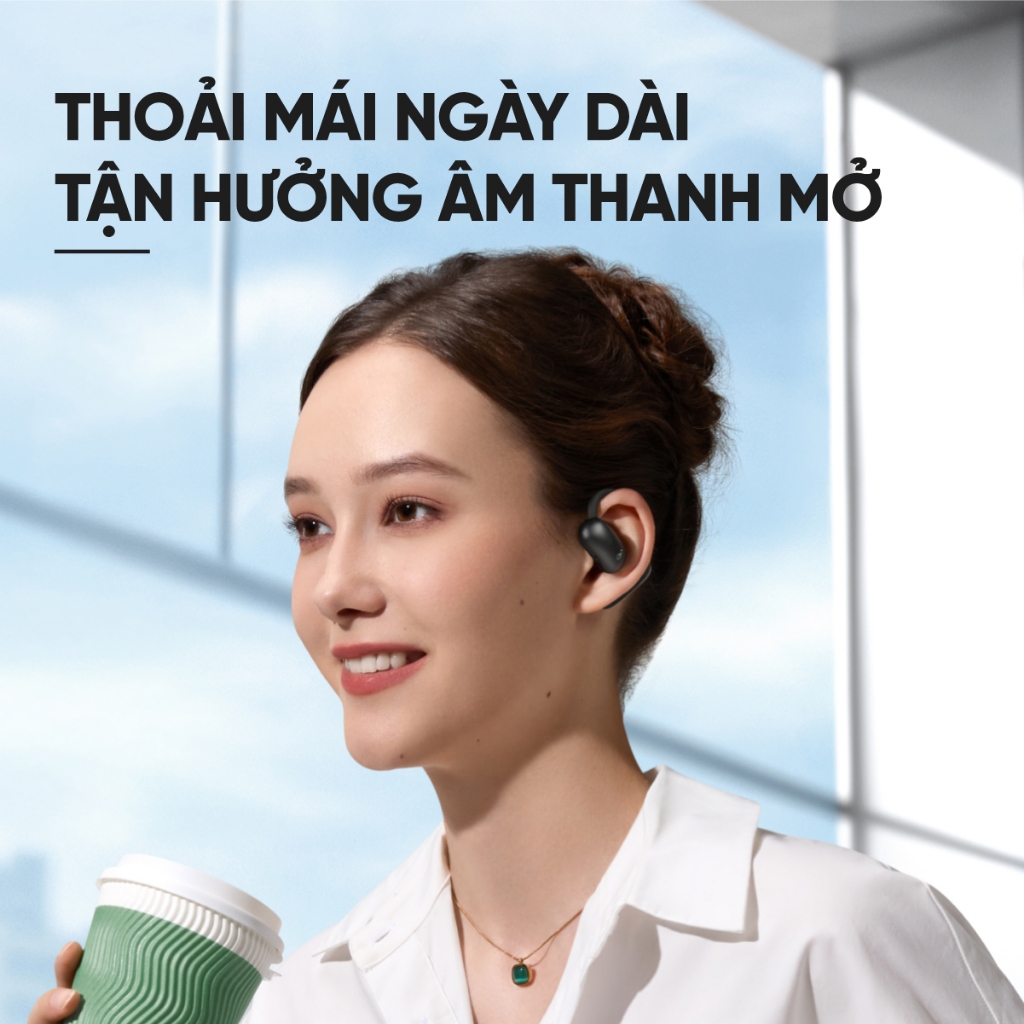 Tai nghe bluetooth Open-Ear soundcore AeroFit 2 | Móc tai tùy chỉnh | Chống nước và bụi IP55 | Tích hợp phiên dịch | BigBuy360 - bigbuy360.vn