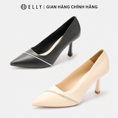 Giày cao gót nữ ELLY EGM228 da microfiber cao cấp gót 7cm thanh lịch