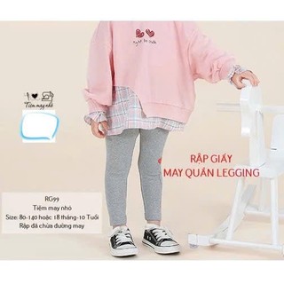 RG99_ Rập giấy may quần legging cho bé