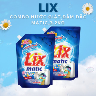  Combo 2 Nước Giặt LIX Matic Hương Nước Hoa Túi 3.2KG  Bao Bì Mới   - Chuyên Dụng Cho Máy Giặt - Lixco Việt Nam 