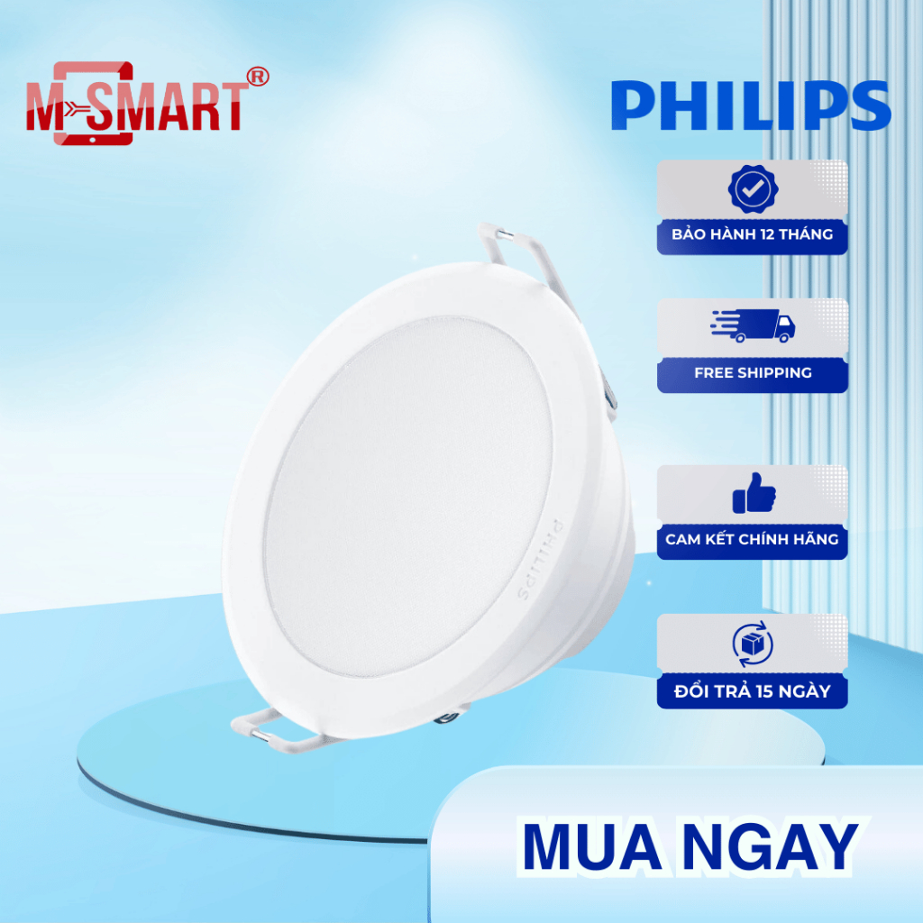 Bộ đèn âm trần Philips LED DN027B G3 - 6W, 9W, 12W, 15W, 19W (3000K/ 4000K/ 6500K)