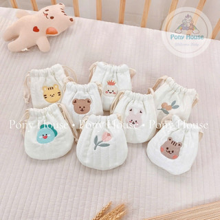 Túi Đựng Tỏi Kèm Thêu Phong Cách Hàn Quốc Đeo Tránh Vía Cho Bé Từ Sơ Sinh