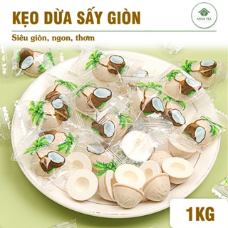 Kẹo dừa non sấy giòn 1kg, kẹo dừa Sakura giòn tan, béo ngậy, ngọt tự nhiên, đậm vị cốt dừa thơm ngon