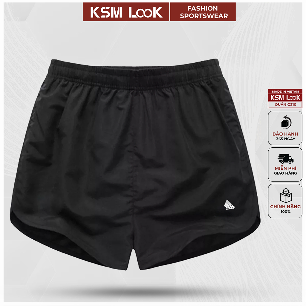 Quần Đùi Thể Thao Tập Gym Nam KSM Menswear Thiết Kế Xẻ Bầu Phù Hợp Chạy Bộ, Bơi Lội Q210