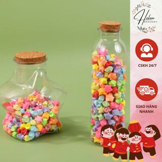 Hũ Nhựa Đựng Sao Điều Ước, Lọ Trang Trí Hình Tròn, Ngôi Sao, Cây Thông Noel Hộp Quà Tặng Size Lớn