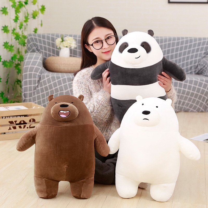  Thú bông anh em nhà gấu We Bare Bears đứng siêu dễ thương mềm mịn  12cm--->40cm  vải miniso 4 chiều mềm mại êm ái xịn 