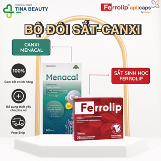 Bộ đôi sắt Ferrolip và canxi Menacal tảo biển cho phụ nữ mang thai và cho con bú