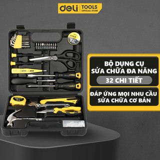 Bộ dụng cụ sửa chữa đa năng 32 chi tiết Deli cao cấp - Dễ dùng - Đáp ứng mọi nhu cầu sửa chữa cơ bản