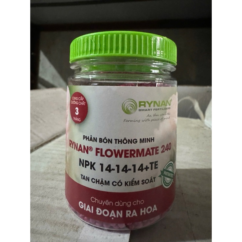 Phân bón tan chậm RYNAN 240 - Phân NPK 14-14-14+TE (150g)