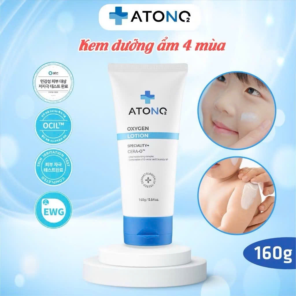 Sữa dưỡng ẩm hữu cơ Atono Oxygen Lotion 160g (0+)