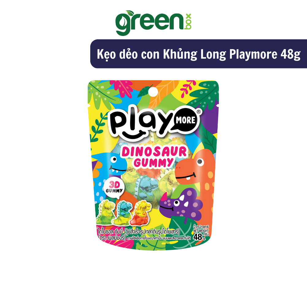 Kẹo dẻo con khủng long Playmore 48g
