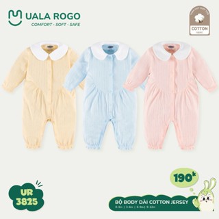 Bộ body dài tay Uala Rogo petit nỉ cotton cao cấp mềm mịn họa tiết gấu sơ sinh cho bé trai bé gái UR 2338 3543 3671 3825
