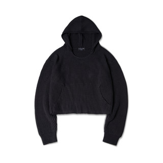  Áo hoodie "GOLDIE CROPPED KNIT" màu đen 