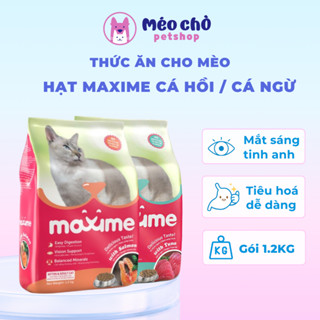 Thức Ăn Cho Mèo Maxime Dạng Hạt Gói 1,2KG Vị Cá Ngừ, Cá Hồi Cải Thiện Tiêu Hoá Cho Mèo Mọi Lứa Tuổi