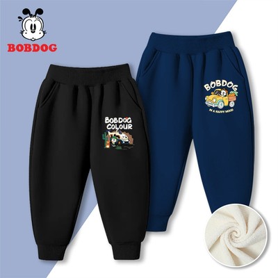 Quần dài cho bé trai BOBDOG quần thu đông chất nỉ bông dáng thể thao in hình Ô TÔ cute mới nhất