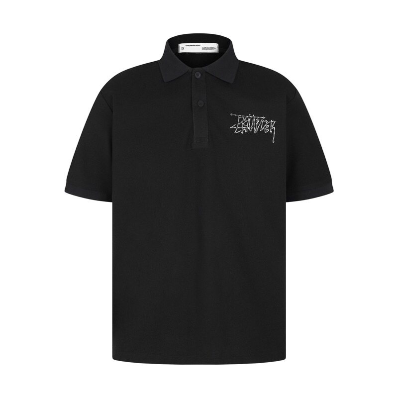 ÁO POLO ‘ REMINDER STARLIGHT ‘ MÀU ĐEN 100% COTTON SẢN PHẨM CHÍNH HÃNG