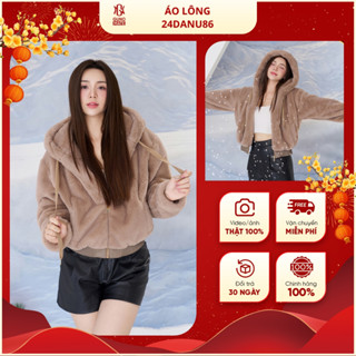 Áo Khoác Lông Nam/ Nữ GUNO Chính Hãng Mềm Mịn Ấm Áp Sang Trọng Gấu Áo Da Cao Cấp 24DANU86/24DANA193