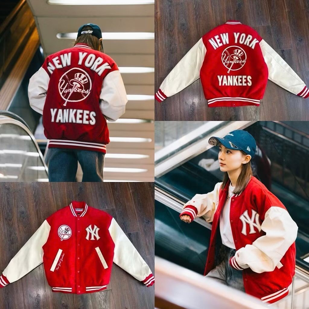 [Chính Hãng] Áo Khoác New Era - New York Yankees Dark Red Varsity Baseball Jacket - Code: 13783696