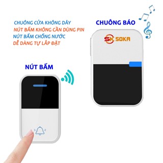 CHUÔNG CỬA KHÔNG DÂY KHÔNG DÙNG PIN THÔNG MINH CHỐNG NƯỚC SOKA- K20