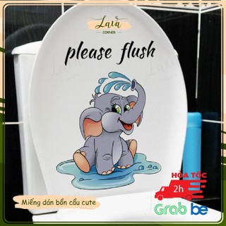  Miếng Dán Decal Trang Trí Bồn Cầu Toilet CUTE Chống Nước  Decal Dán Tủ Lạnh Không Phai Màu 