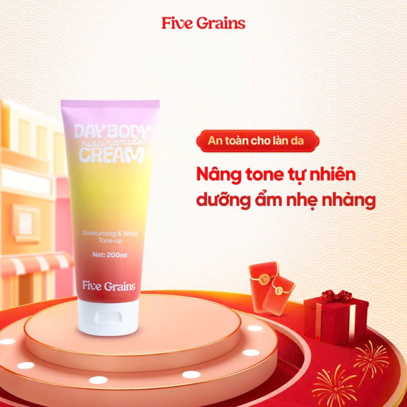 Kem dưỡng Five Grains trắng da Niacinamide, Alpha-Arbutin