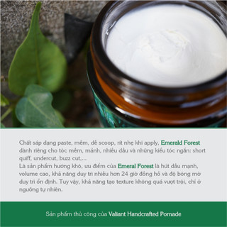 Sáp vuốt tóc Valiant - Emerald Forest - Matte Paste - 113g