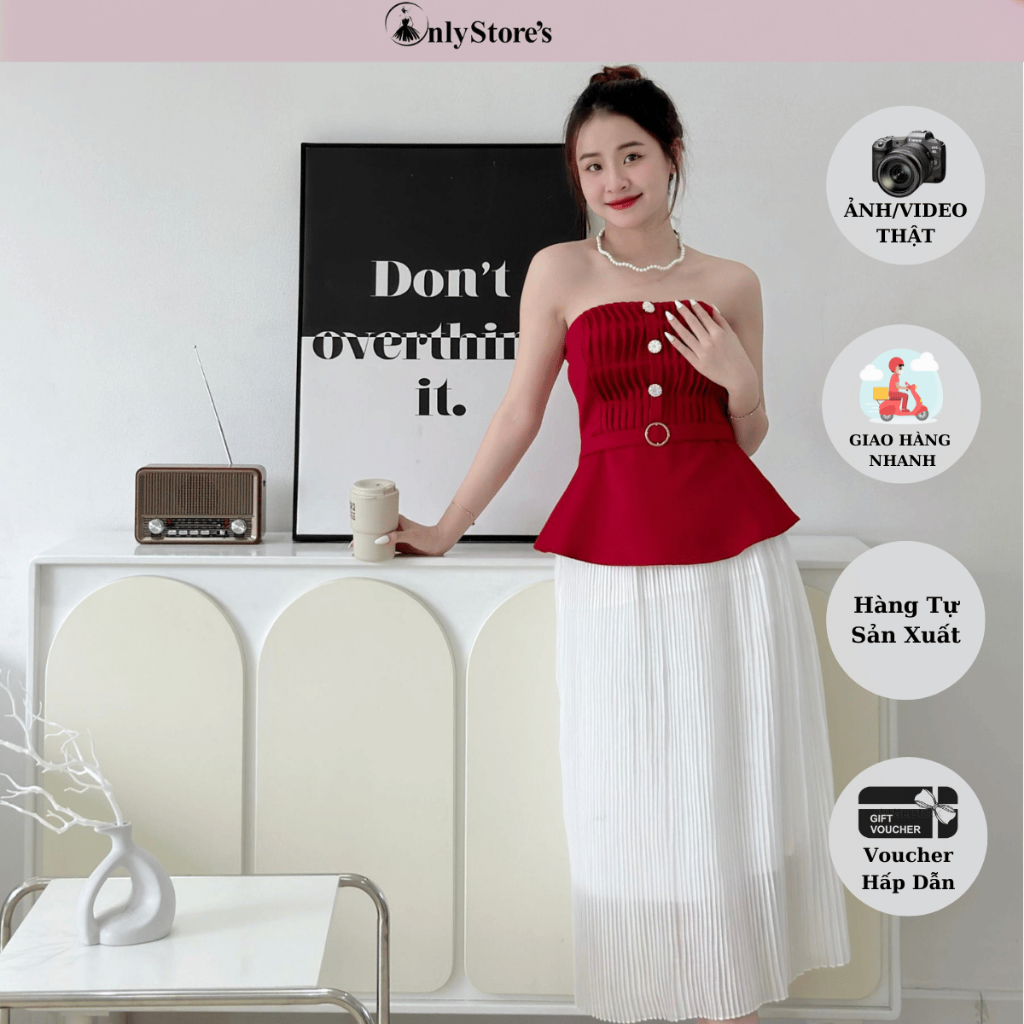 CV002 Chân váy xếp ly dài siêu hot