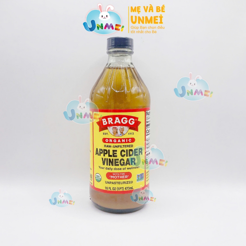 Giấm táo hữu cơ Bragg 473ml - Raw Apple Cider Vinegar