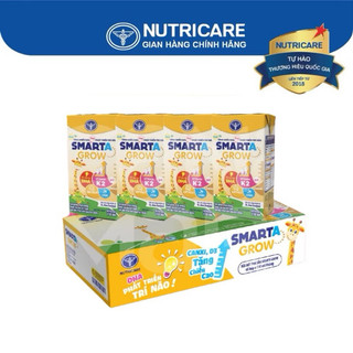 Thùng sữa bột pha sẵn nước Nutricare Smarta Grow hỗ trợ tăng chiều cao