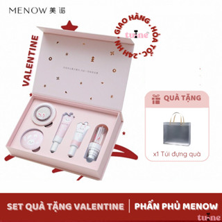 (HỎA TỐC) Bộ Năm Món Cao Cấp Hộp Quà Trang Điểm Phấn Phủ MENOW Trọn Bộ Tặng Người Yêu Quà Valentine Ngày Lễ Tình Nhân