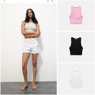 [AUTH] Áo 3 lỗ / sát nách croptop Za ra Auth
