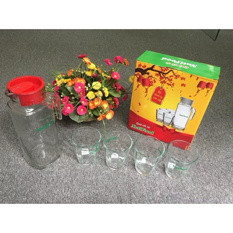 Bộ bình ly thuỷ tinh (1bình + 4cốc)