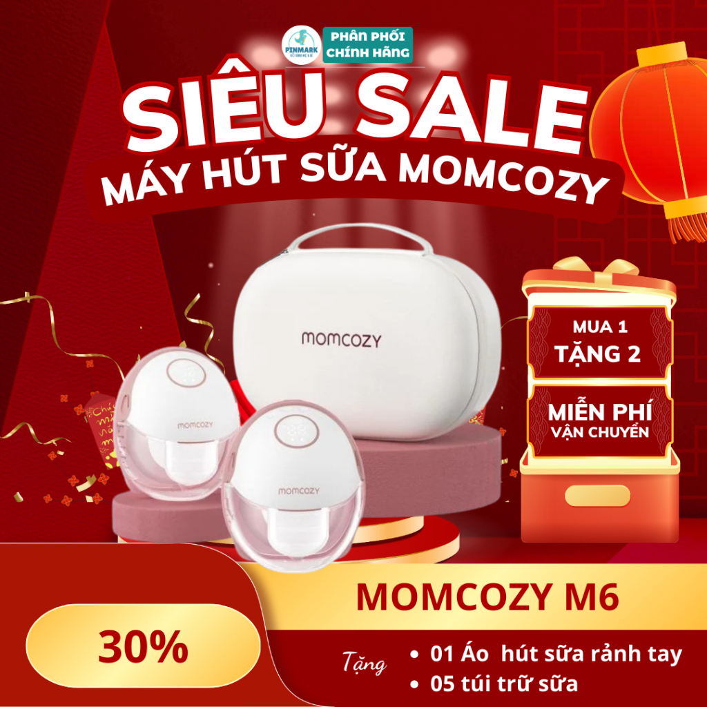 [HOẢ TỐC]Máy hút sữa không dây Momcozy M6 Kiệt Sữa, Êm Ti| BH 12 THÁNG