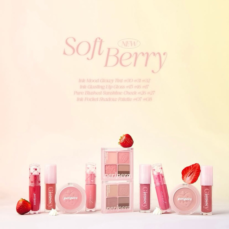   Peripera  Bộ Sưu Tập PERIPERA SOFT BERRY COLLECTION Son Bóng Son Tint Phấn Má Phấn Mắt 