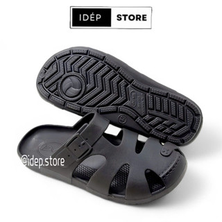  Dép sục nhựa lười bít mũi Nam 3 Quai đúc nguyên khối siêu nhẹ chống nước đi mưa iDÉP SL032  Đen  
