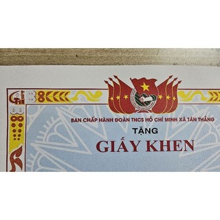 Phôi giấy khen Đoàn thanh niên A4