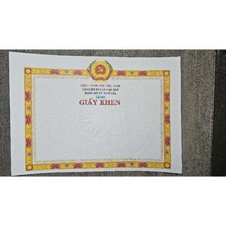 Phôi giấy khen đảng viên A4
