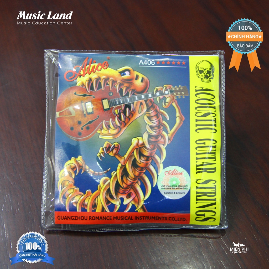 Dây Đàn Guitar Acoustic Alice A406 Chính Hãng Dây Sắt Âm Thanh Vang và Sáng