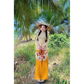 SET BỘ BÀ BA , CỔ TRÒN , TAY DÀI , NÚT BỘC