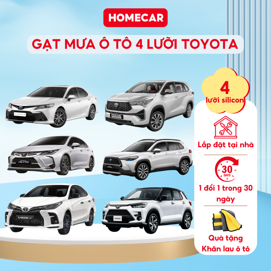Gạt Mưa Toyota Thân Mềm Chính Hãng Lưỡi Gạt Mưa Ô Tô Toyota Chất Lượng Bền Lâu Giá Tốt Dễ Thay Thế