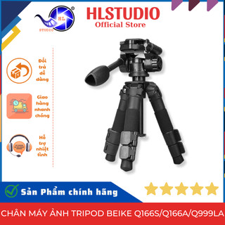 Chân Máy Ảnh Tripod Beike Q166S/Q166A/Q999LA - Hợp Kim Nhôm, Siêu Nhẹ, Tải Trọng 8kg HL Studio
