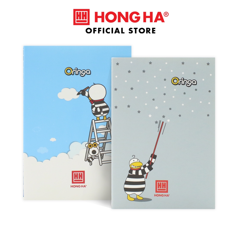 Sổ tay A6 may gáy 80 trang Oringa Hồng Hà - 4600