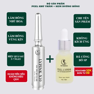 Combo Peel Khử Thâm Kèm Kem Dưỡng Hồng Nhũ Hoa Vùng Kín Lypink X10 Hồng Sau 7 ngày