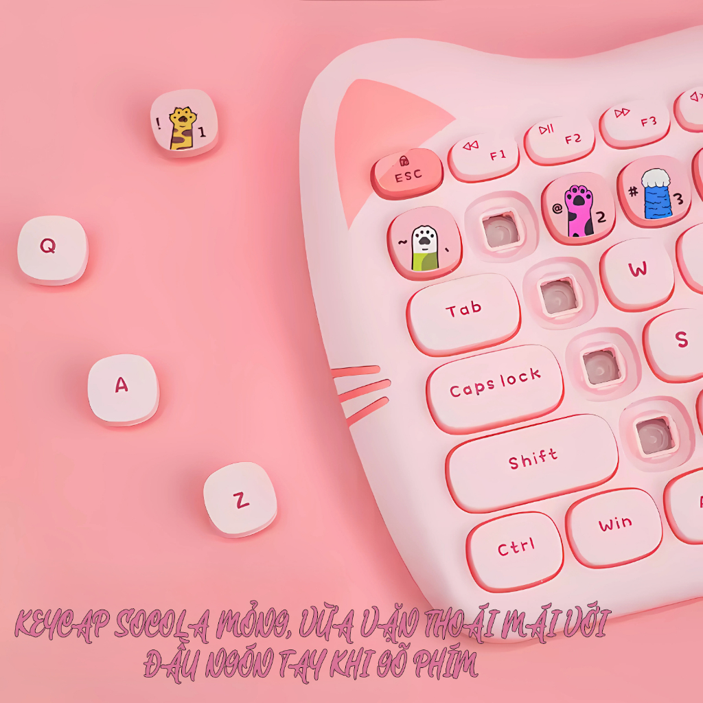 Bàn Phím Không Dây Mofii Candy Sweet Cho Điện Thoại, Máy Tính Bảng, Máy Tính Laptop, PC | BigBuy360 - bigbuy360.vn