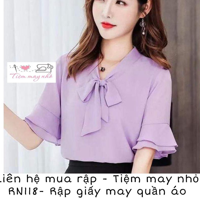 RN118_Rập giấy may áo tay loe nữ