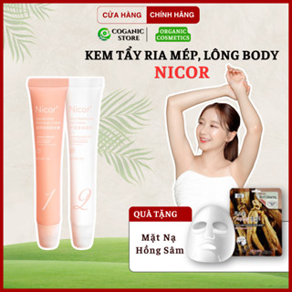 Kem tẩy ria mép, lông body NICOR - Kem wax tẩy lông NICOR 20g, không gây kích ứng, không để lại đốm đen - COGANIC STORE