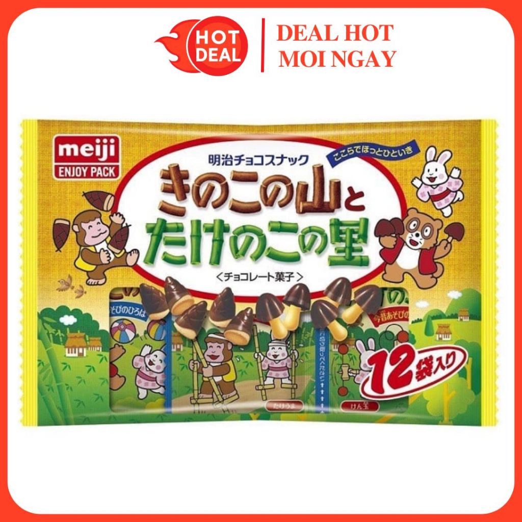 Socola Nấm & Măng Tây Meiji Nội Địa Nhật