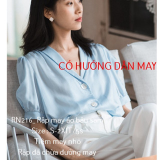 RN216_rập giấy may áo bâu sam nữ