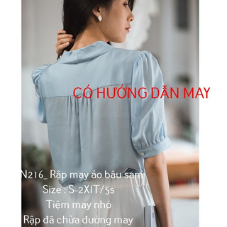 RN216_rập giấy may áo bâu sam nữ