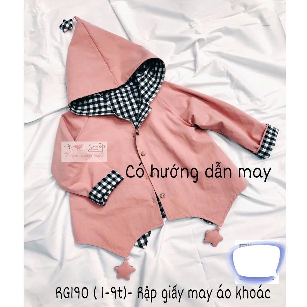 RG190_Rập giấy may áo khoác trẻ em
